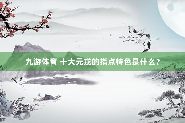 九游体育 十大元戎的指点特色是什么？