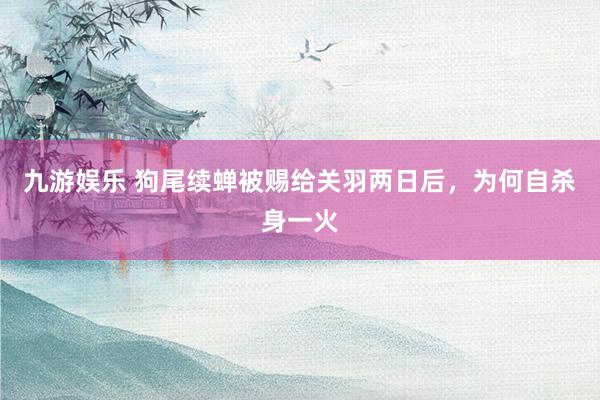 九游娱乐 狗尾续蝉被赐给关羽两日后，为何自杀身一火